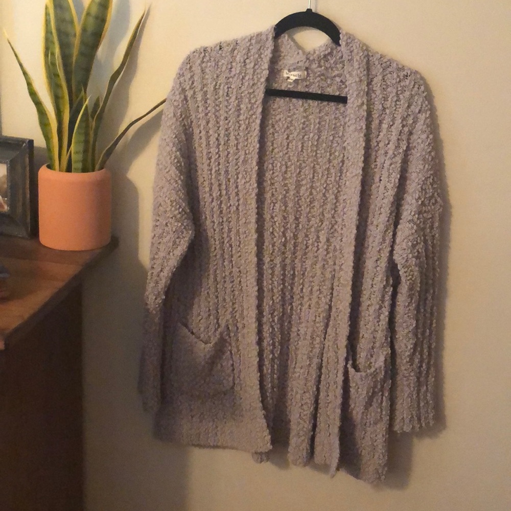 Popcorn sweater cardigan